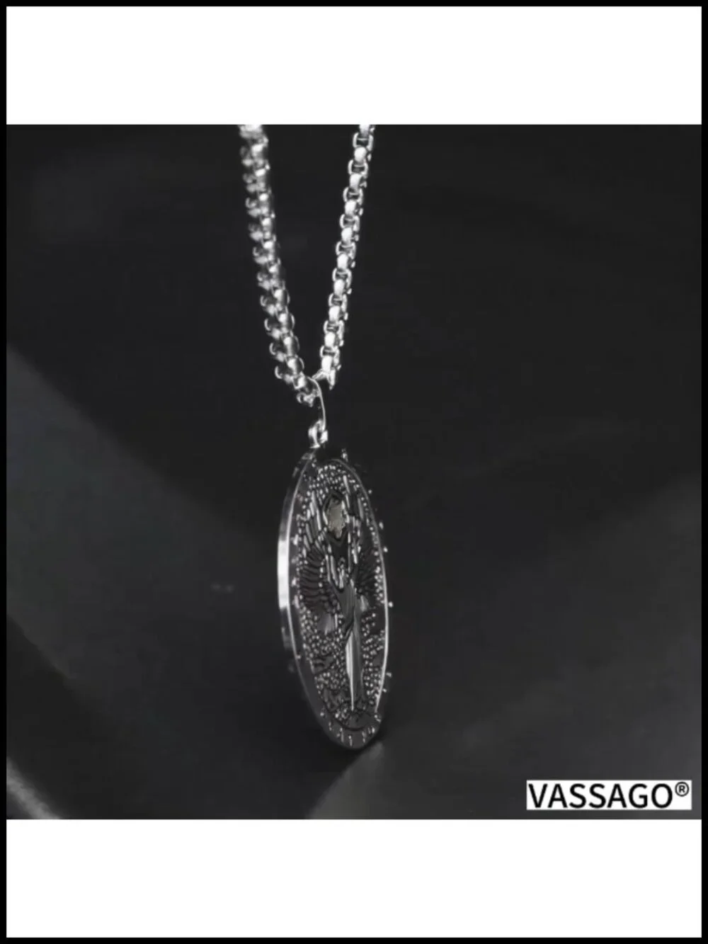 Metatron Cube Necklace Stainless Steel Archangel Pendant Geometric Religious